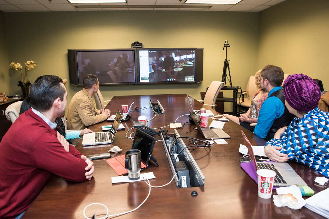 Carter School students participate in a videoconference